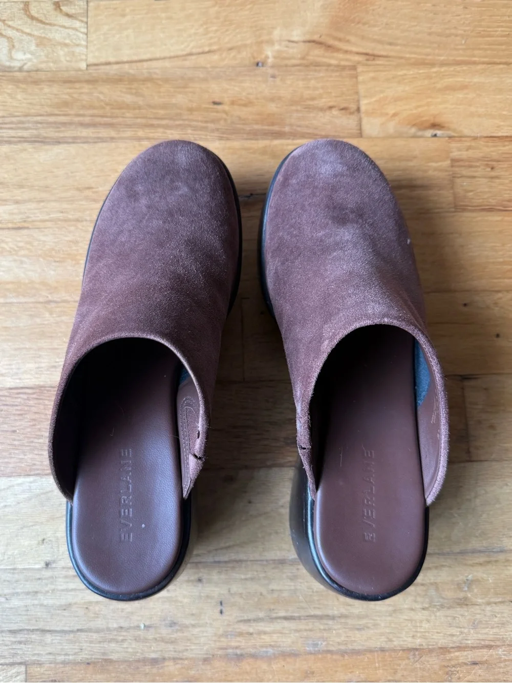 Everlane Brown Suede Slip-On Mules - Picture 2 of 6